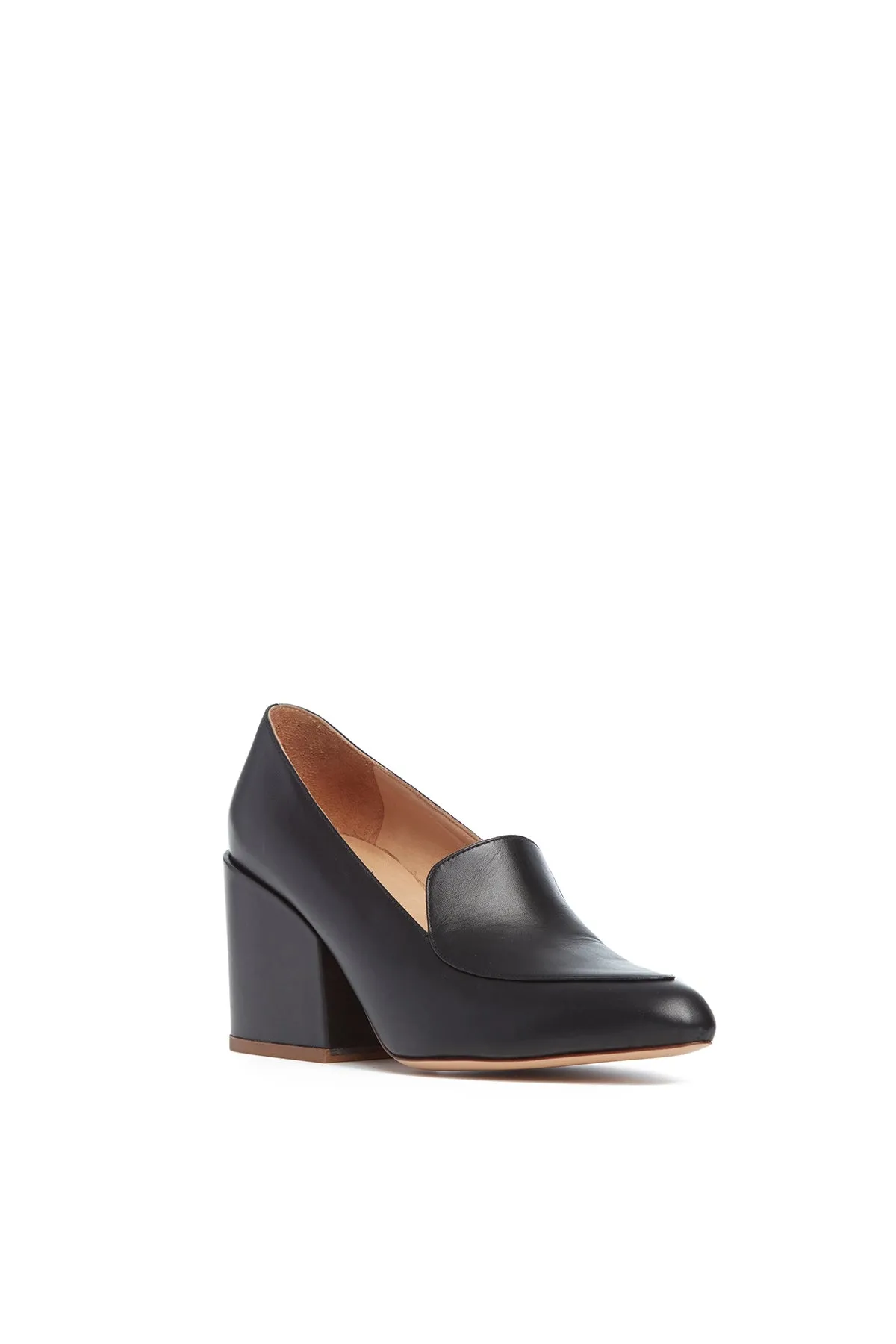 Adrian Block Heel Loafer in Black Nappa Leather sold by Gabriela Hearst product image thumbnail 2