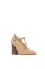 Triana Block Heel Pump in Dark Camel Leather sold by Gabriela Hearst
