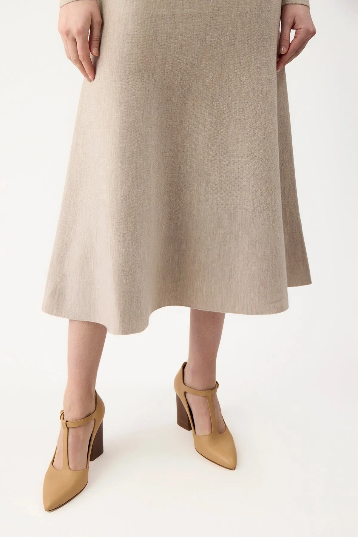 Triana Block Heel Pump in Dark Camel Leather sold by Gabriela Hearst product image thumbnail 4