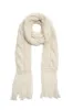 Serena Knit Fringe Scarf in Ivory Welfat Cashmere sold by Gabriela Hearst