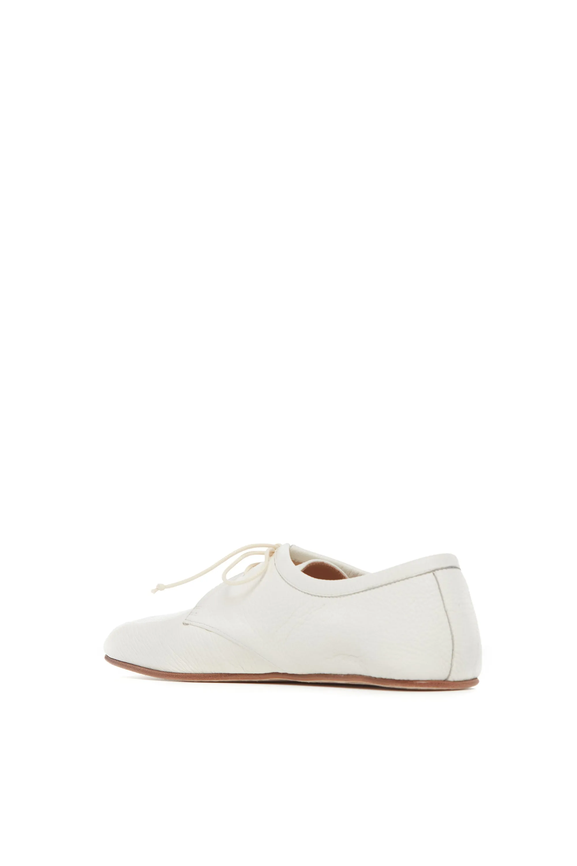 Luca Flat Shoe in Cream Textured Leather sold by Gabriela Hearst product image thumbnail 3