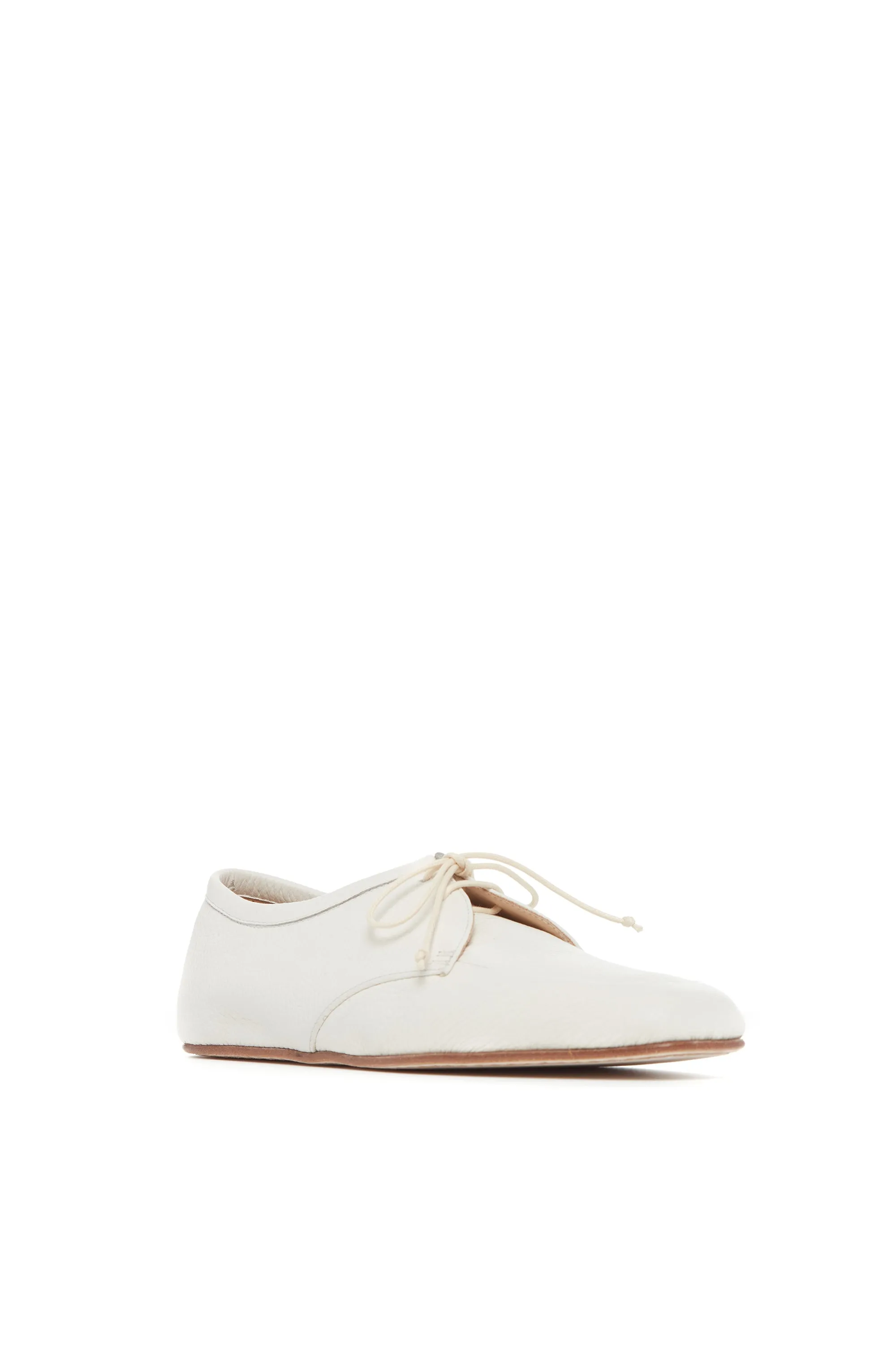 Luca Flat Shoe in Cream Textured Leather sold by Gabriela Hearst product image thumbnail 2