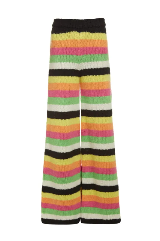 Liu Knit Pant in Multi Striped Cashmere sold by Gabriela Hearst