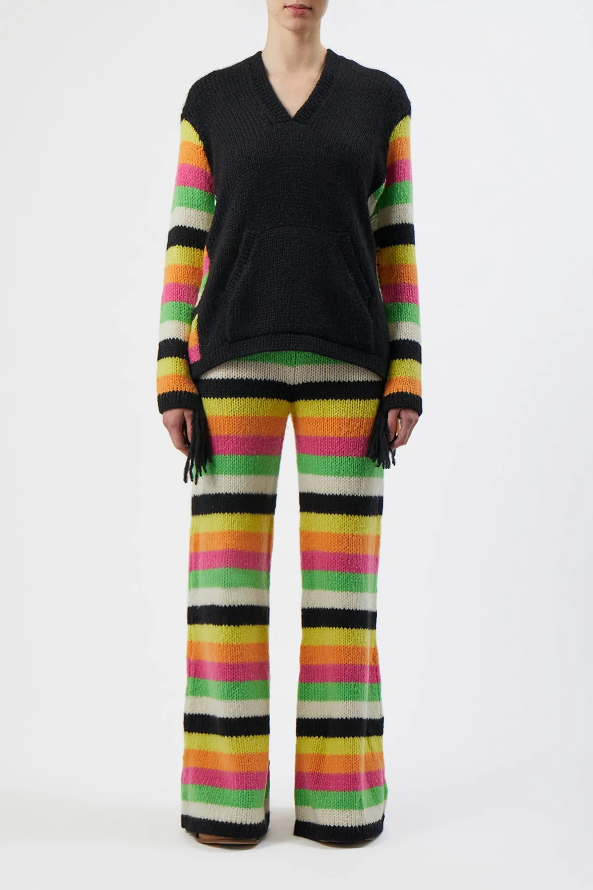 Liu Knit Pant in Multi Striped Cashmere sold by Gabriela Hearst product image thumbnail 2