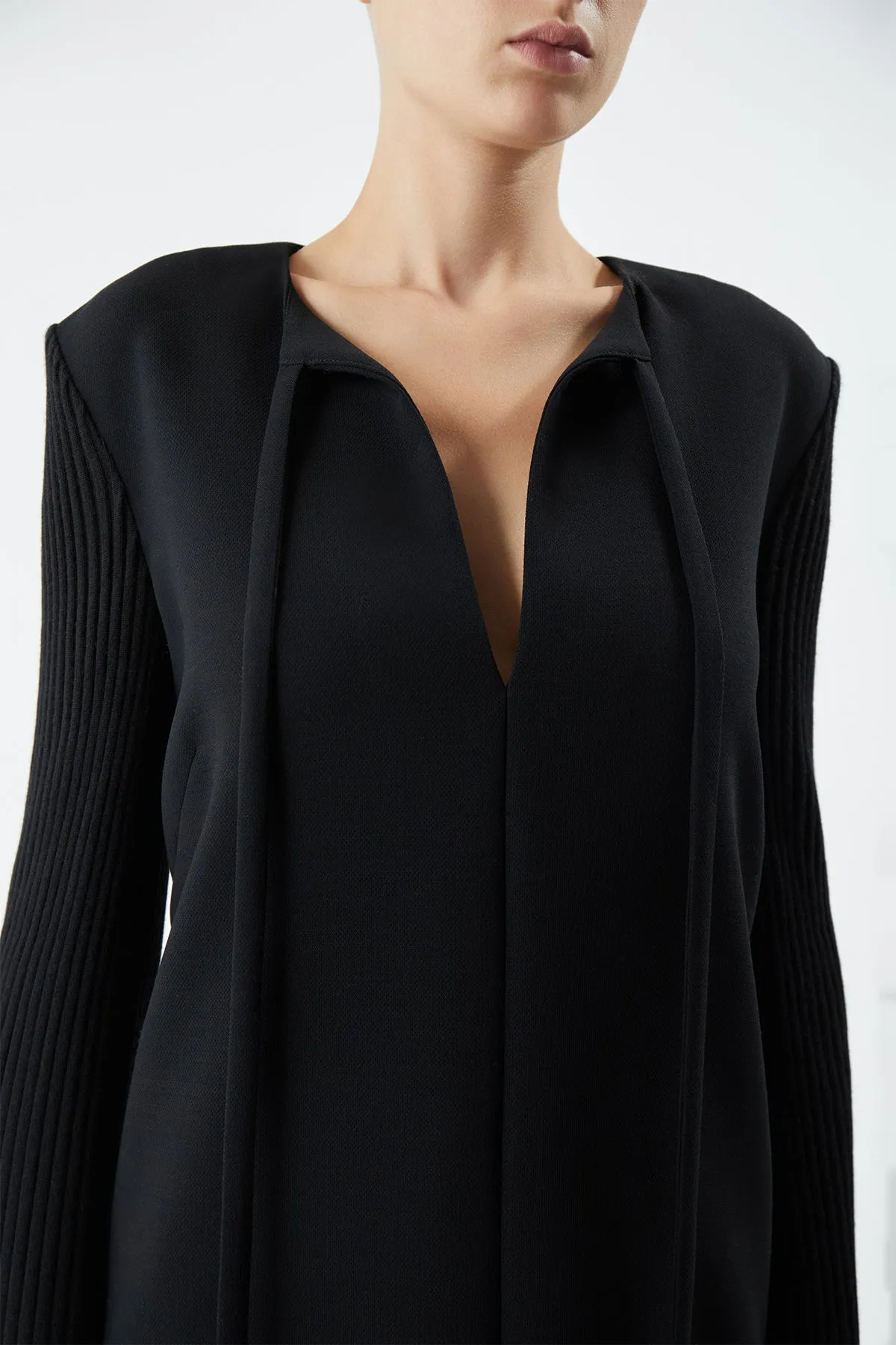 Beko Dress in Black Double-Face Wool Crepe sold by Gabriela Hearst product image thumbnail 5