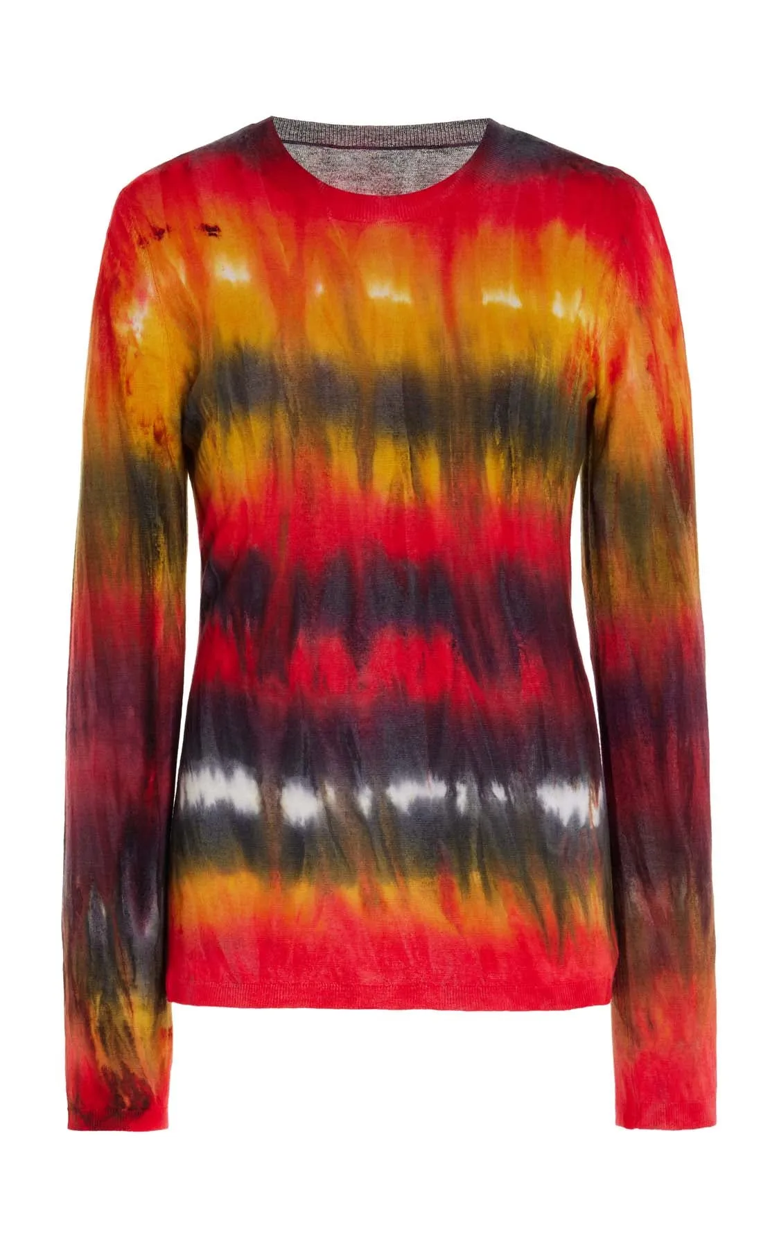 Miller Knit Sweater in Fire Tie Dye Cashmere sold by Gabriela Hearst