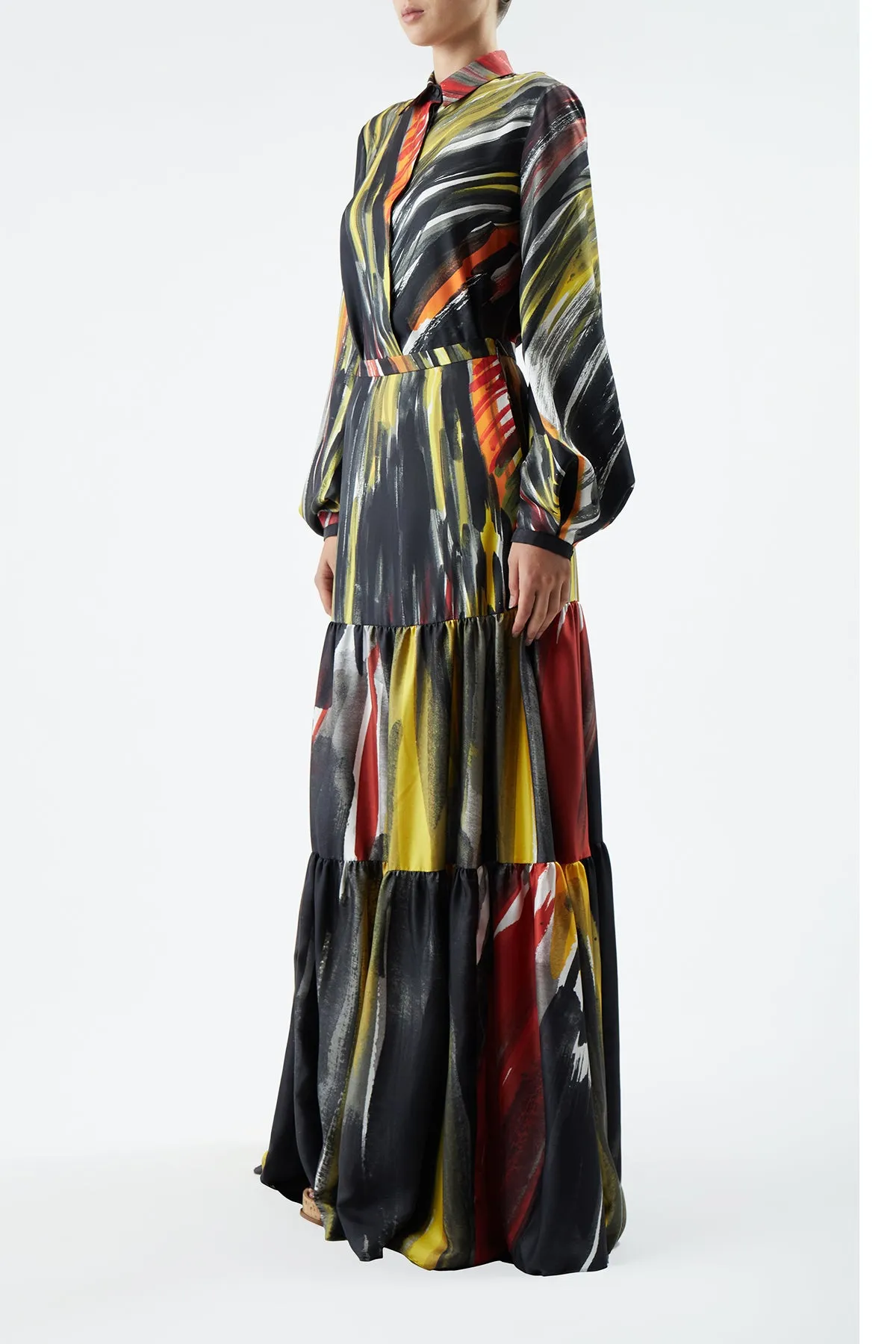 Delmer Top in Multi Printed Silk sold by Gabriela Hearst product image thumbnail 3