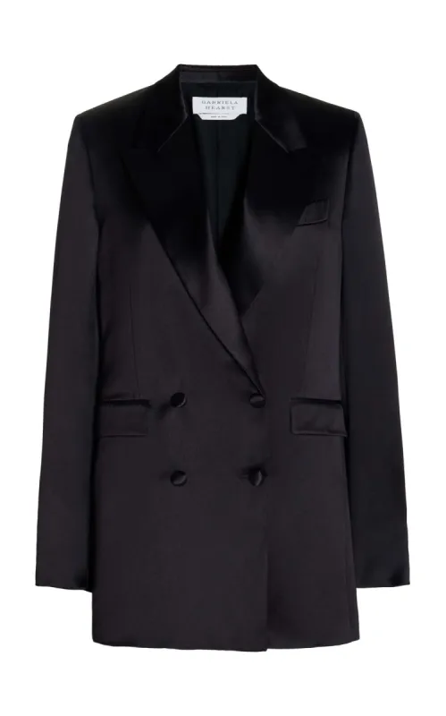 Elmore Blazer in Black Silk made by Gabriela Hearst