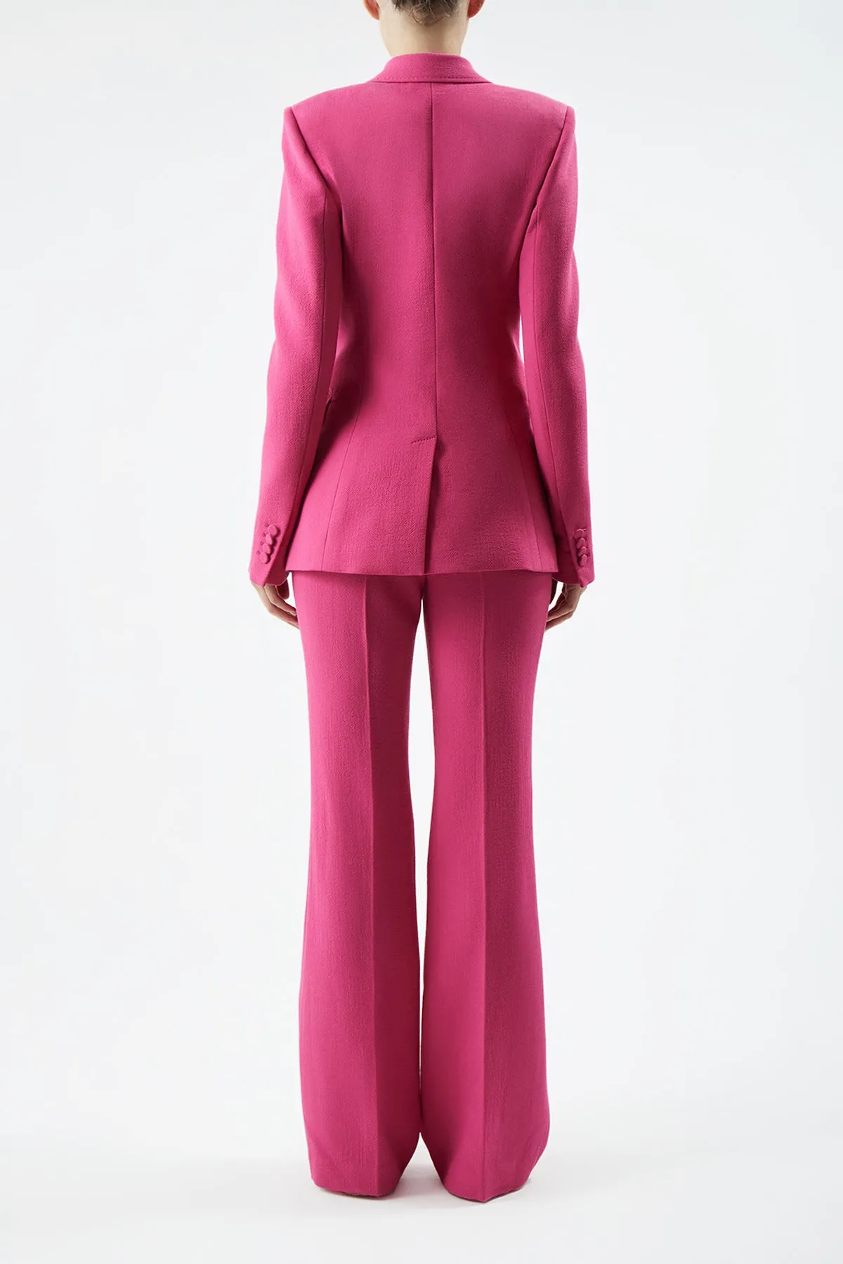 Stephanie Blazer in Fuchsia Virgin Wool Crepe sold by Gabriela Hearst product image thumbnail 5