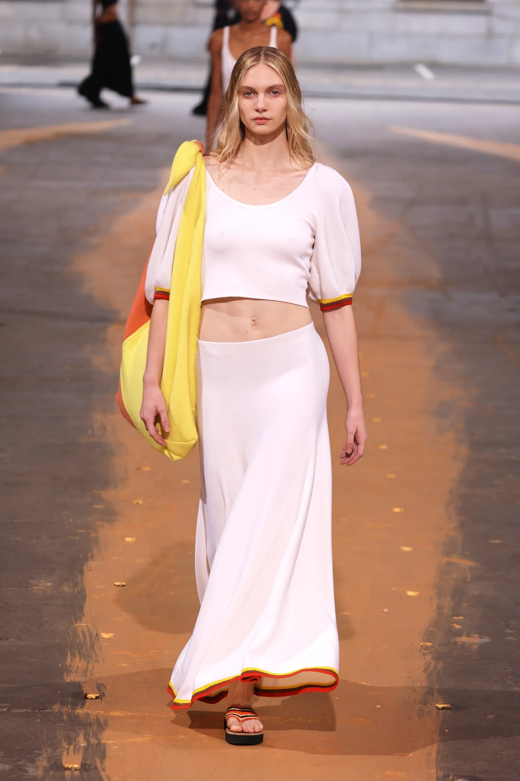 Lia Knit Top in Ivory Multi Merino Wool sold by Gabriela Hearst product image thumbnail 2