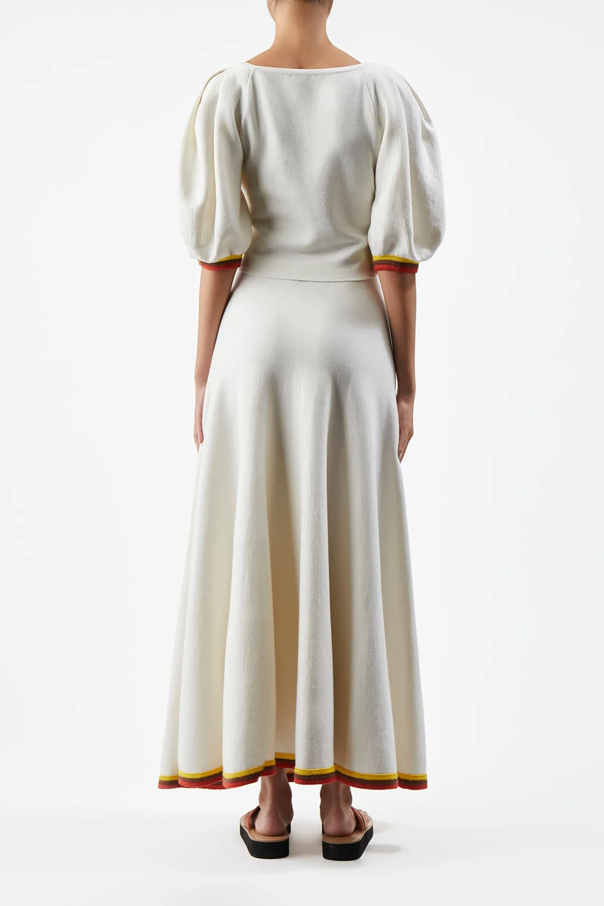 Lia Knit Top in Ivory Multi Merino Wool sold by Gabriela Hearst product image thumbnail 5