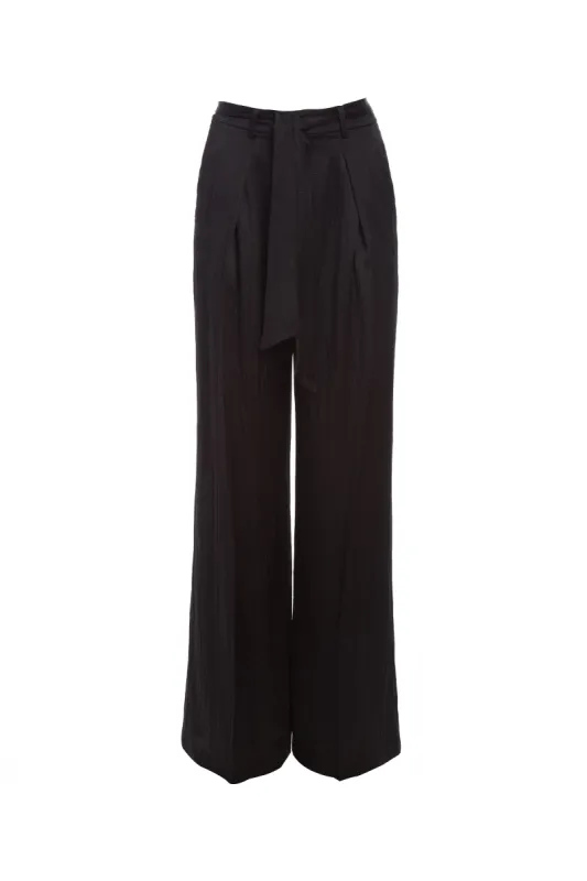 Thomazia Pant in Black Silk sold by Gabriela Hearst