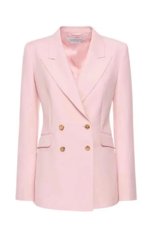 Angela Blazer in Blush Sportswear Wool sold by Gabriela Hearst