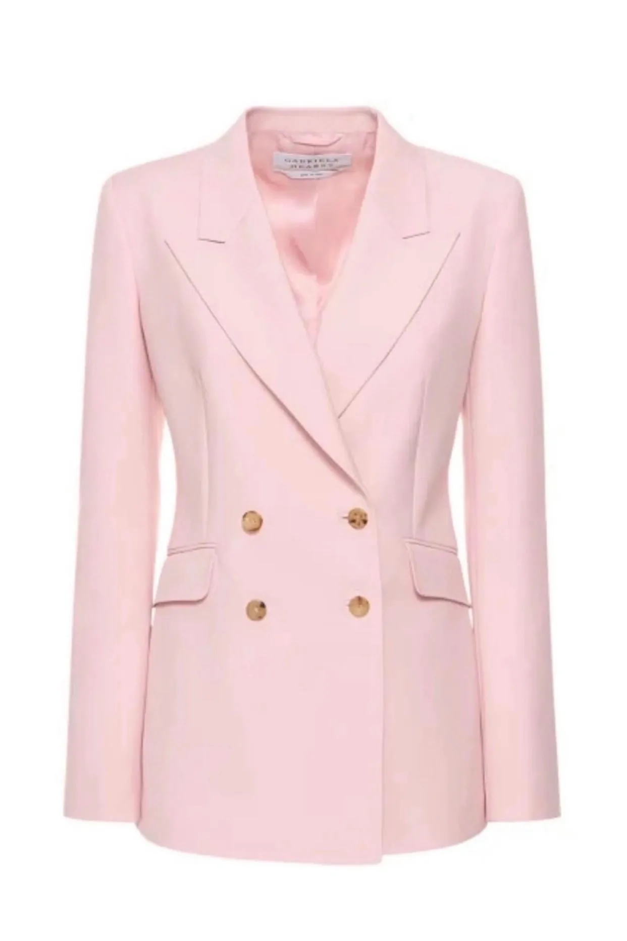 Angela Blazer in Blush Sportswear Wool sold by Gabriela Hearst