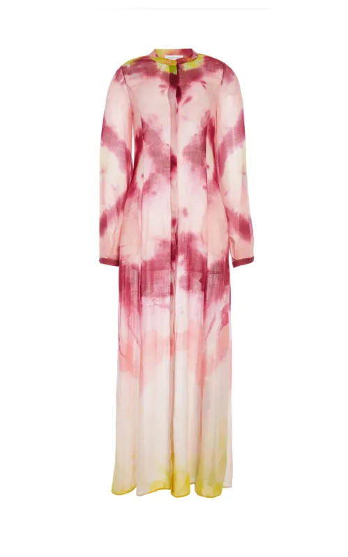 Massey Dress in Multi Tie Dye Cashmere made by Gabriela Hearst