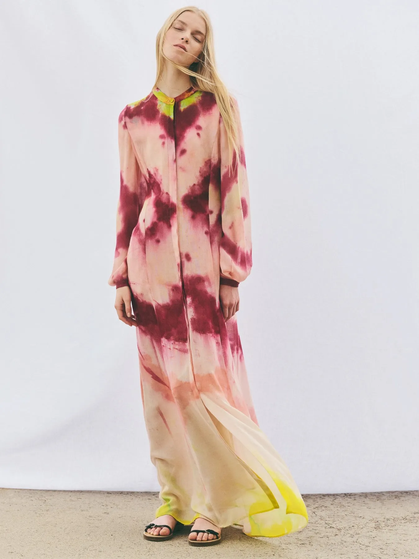 Massey Dress in Multi Tie Dye Cashmere sold by Gabriela Hearst product image thumbnail 2