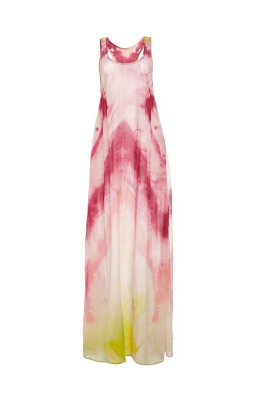 Niki Dress in Multi Tie Dye Cashmere sold by Gabriela Hearst