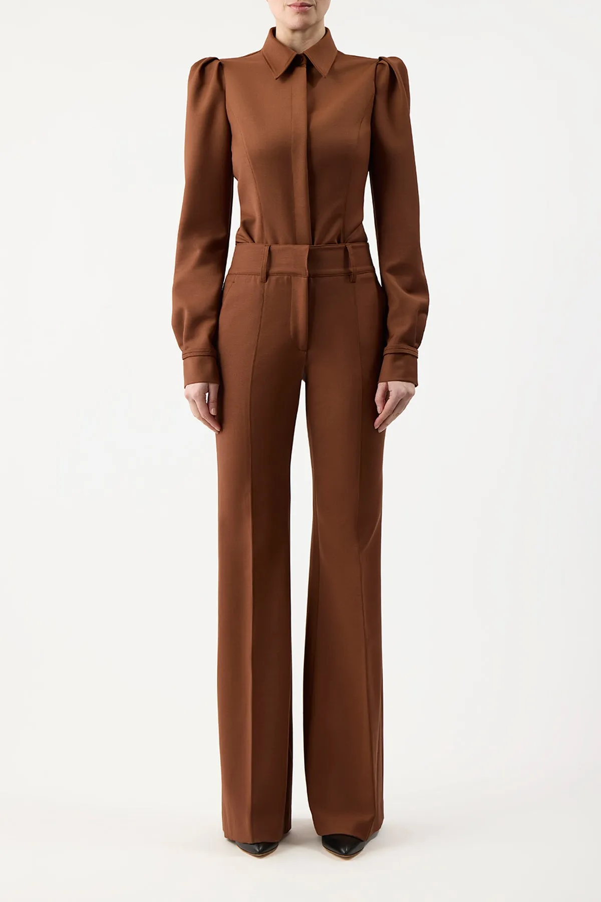 Rhein Pant in Cognac Sportswear Wool sold by Gabriela Hearst product image thumbnail 2