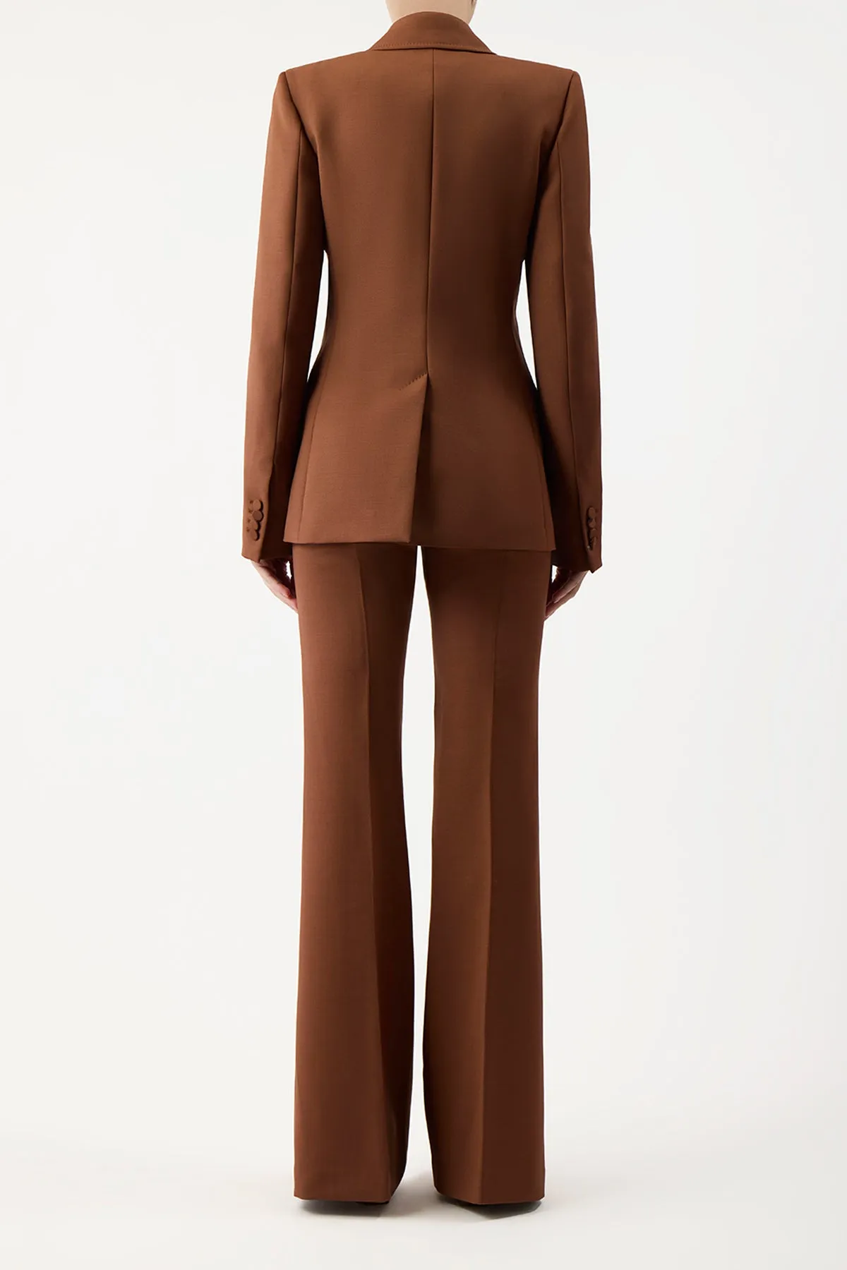 Leiva Blazer in Cognac Sportswear Wool sold by Gabriela Hearst product image thumbnail 4