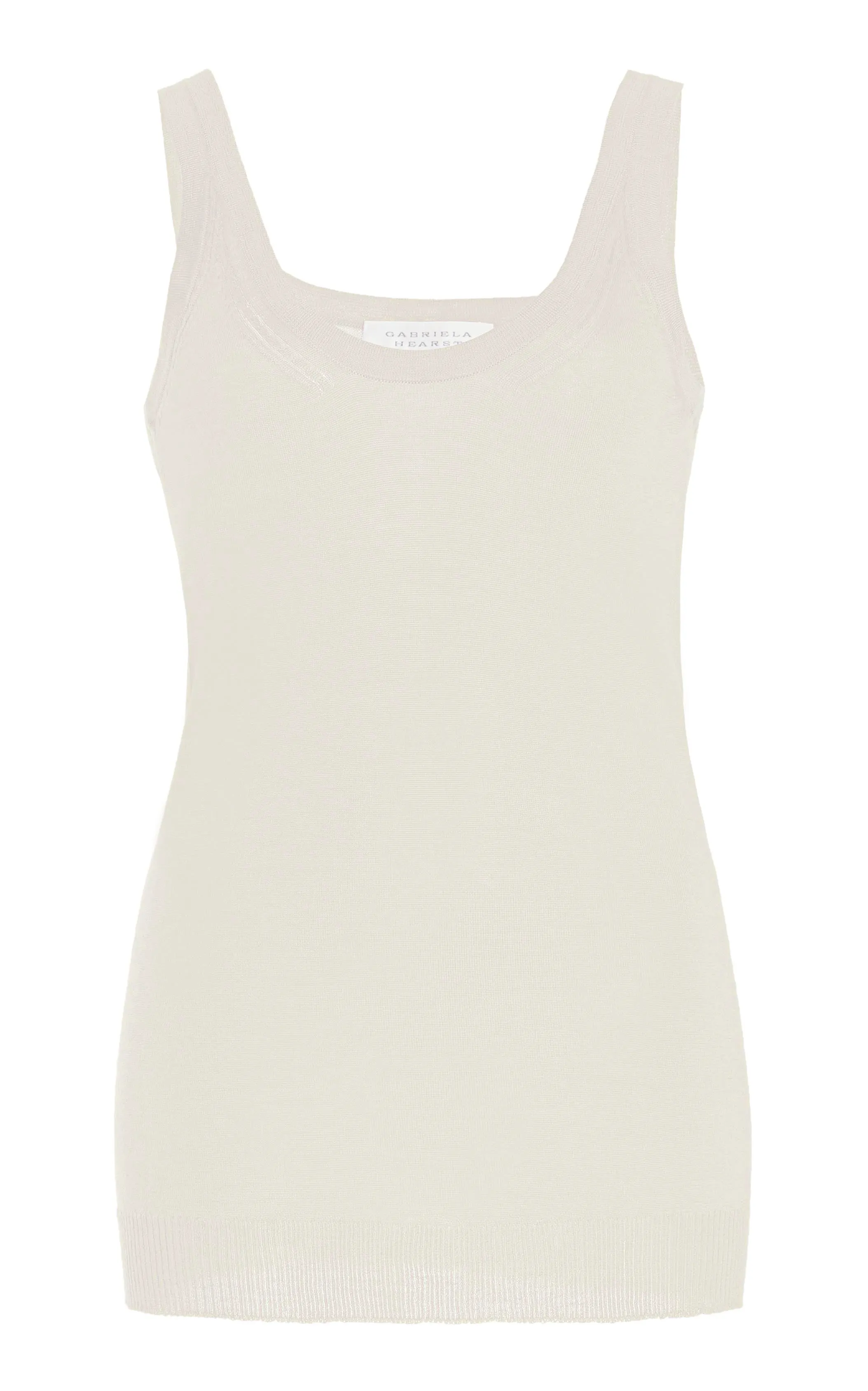 Toby Knit Tank Top in Ivory Cashmere Silk sold by Gabriela Hearst
