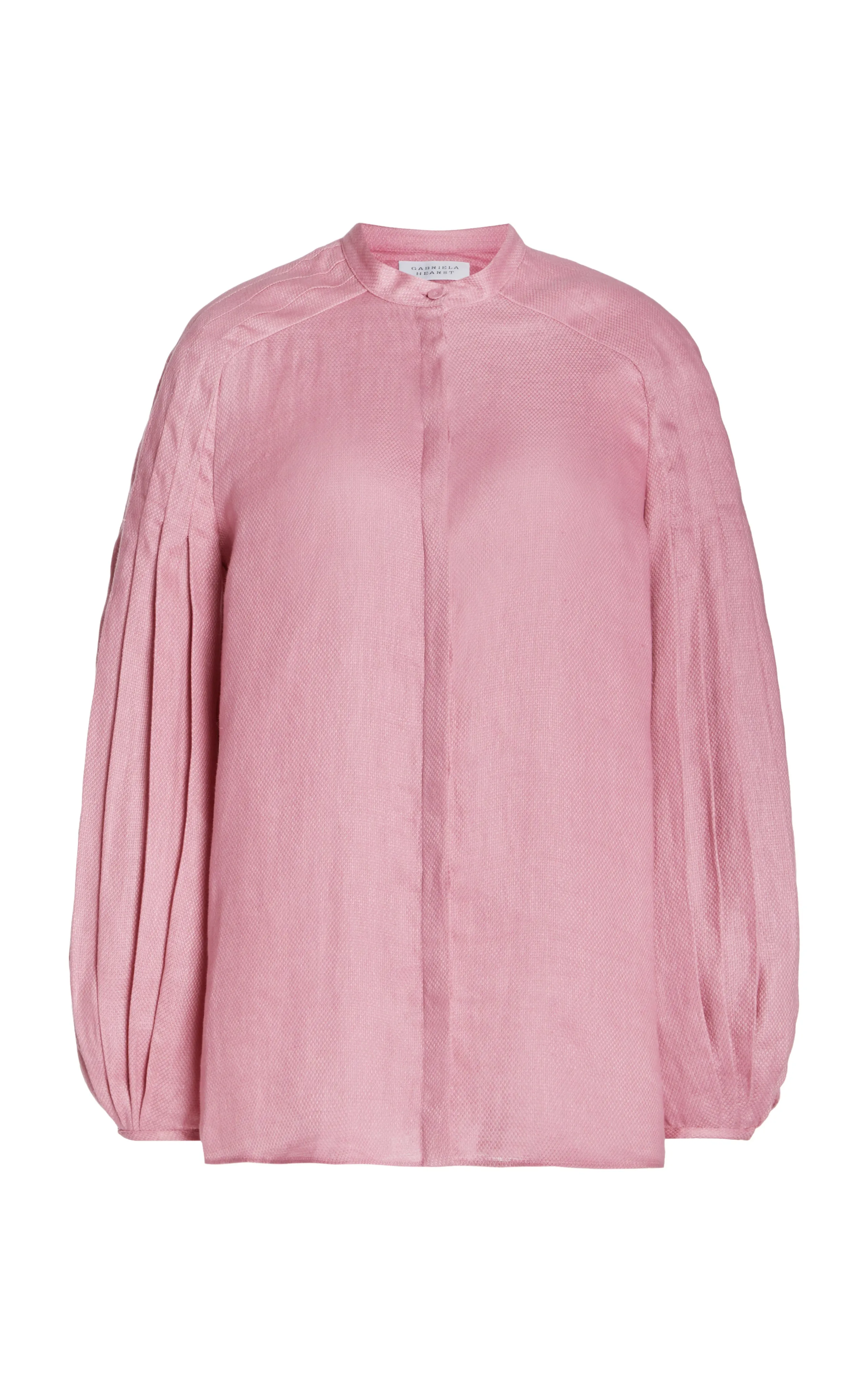 Laetitia Blouse in Rose Quartz Linen sold by Gabriela Hearst