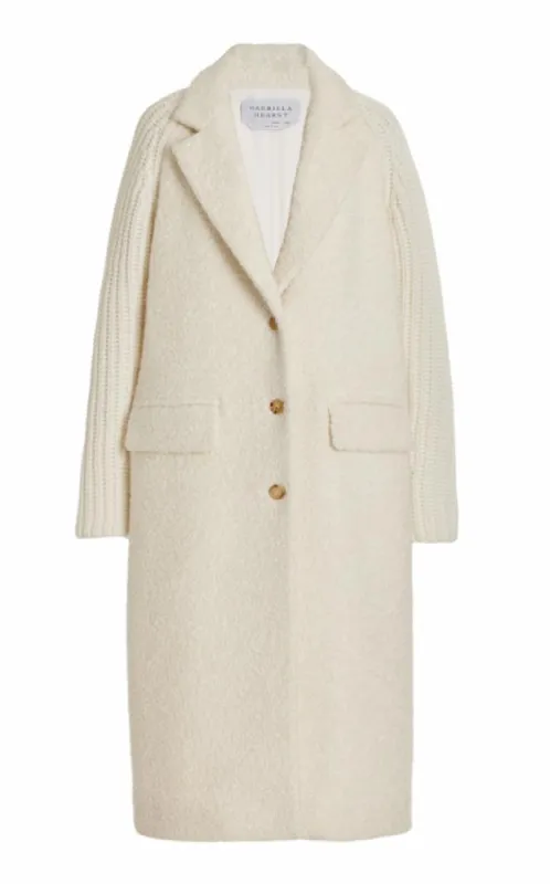 Charles Coat in Ivory Cashmere Boucle sold by Gabriela Hearst