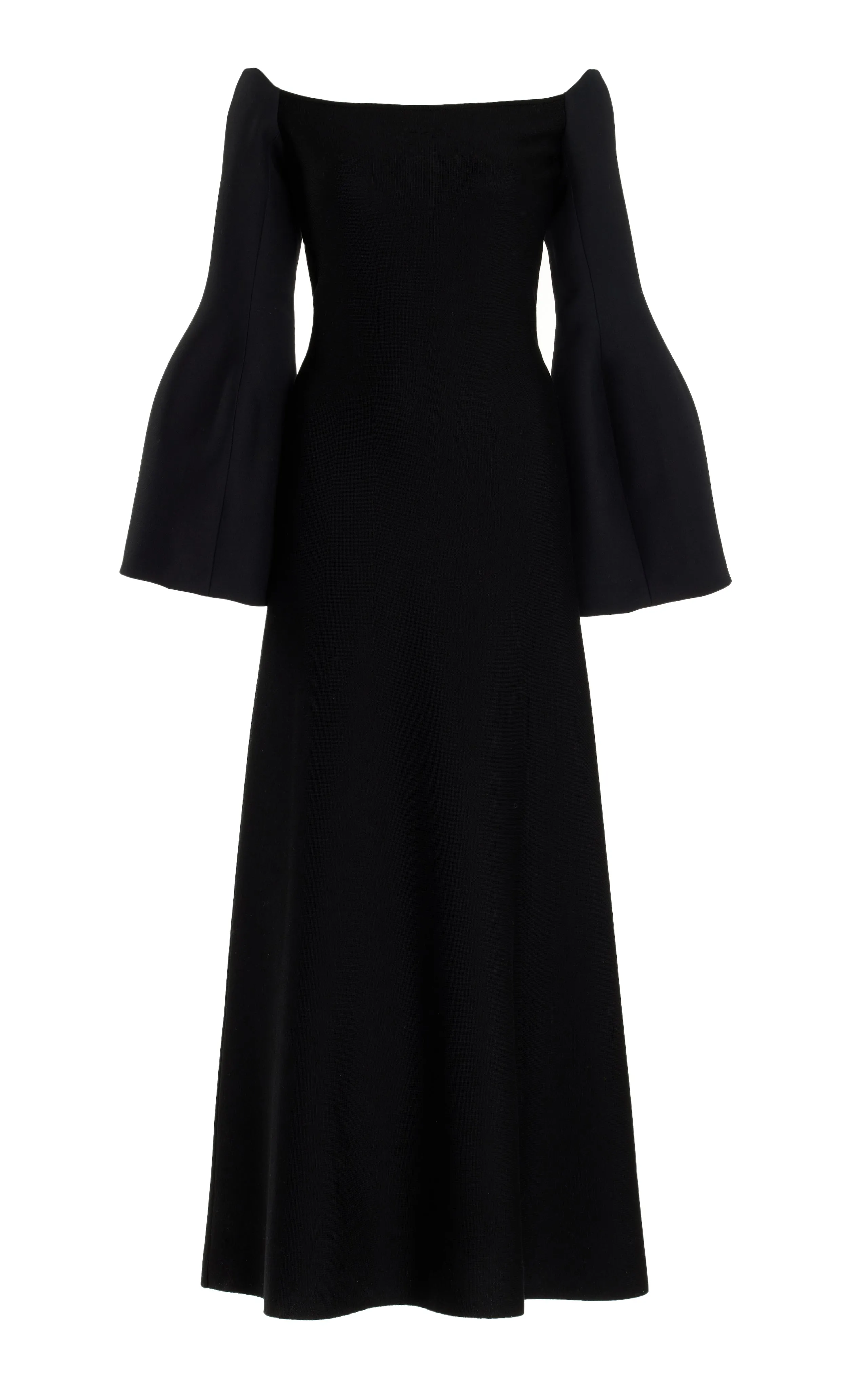 Sinead Dress in Black Wool Silk Cady sold by Gabriela Hearst