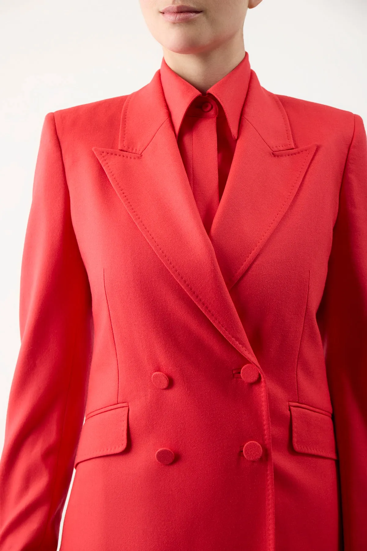 Stephanie Blazer in Red Topaz Superfine Wool sold by Gabriela Hearst product image thumbnail 5