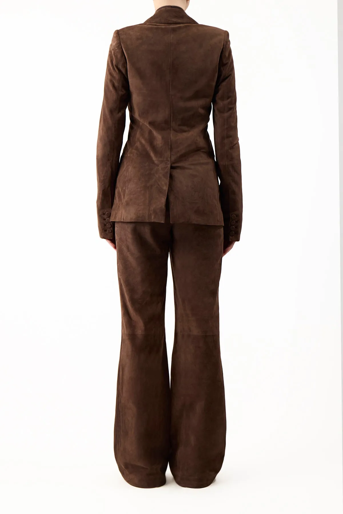 Leiva Blazer in Chocolate Suede sold by Gabriela Hearst product image thumbnail 5