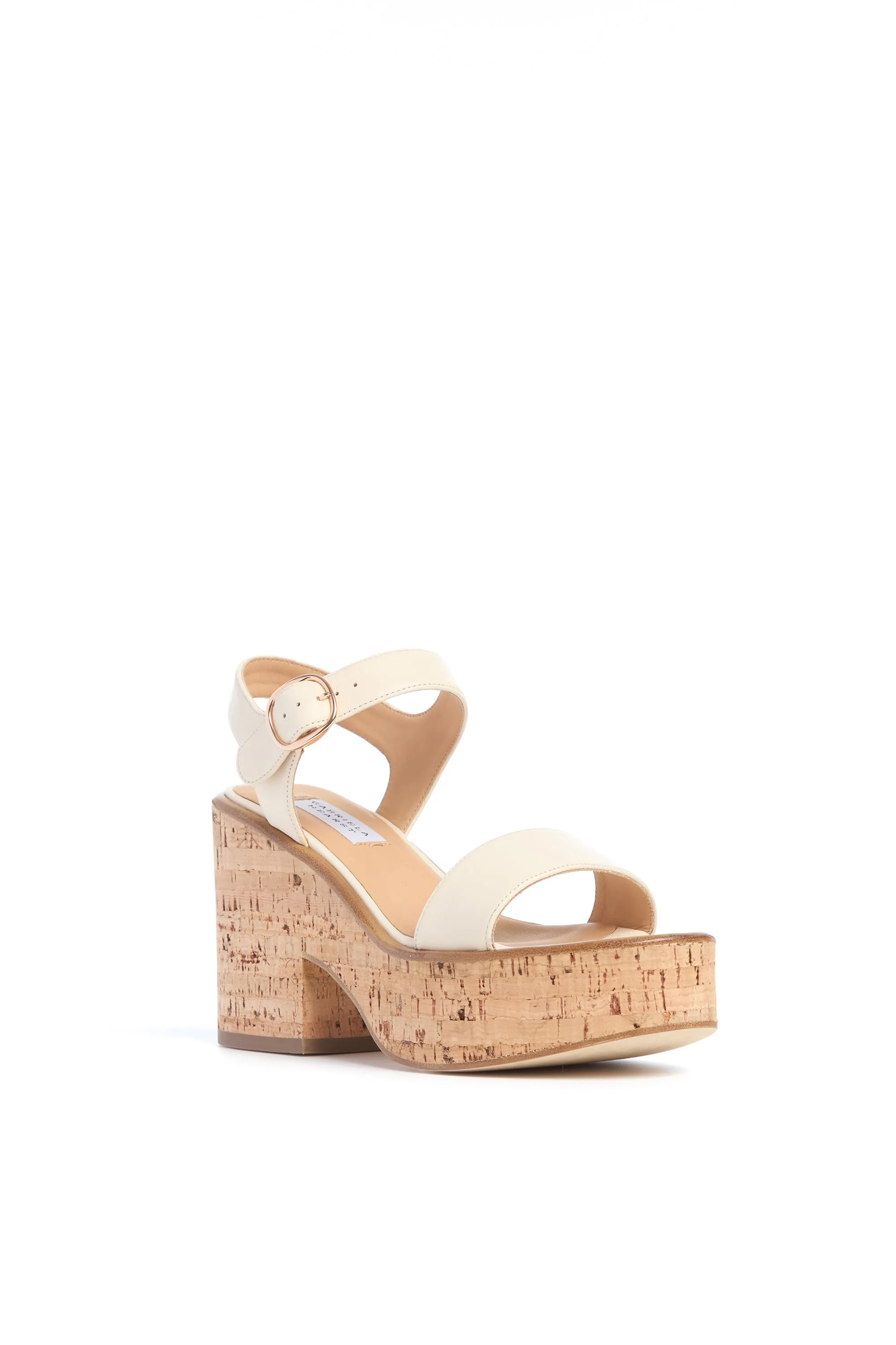 Sardis Platform Sandal in Cream Nappa Leather sold by Gabriela Hearst product image thumbnail 2