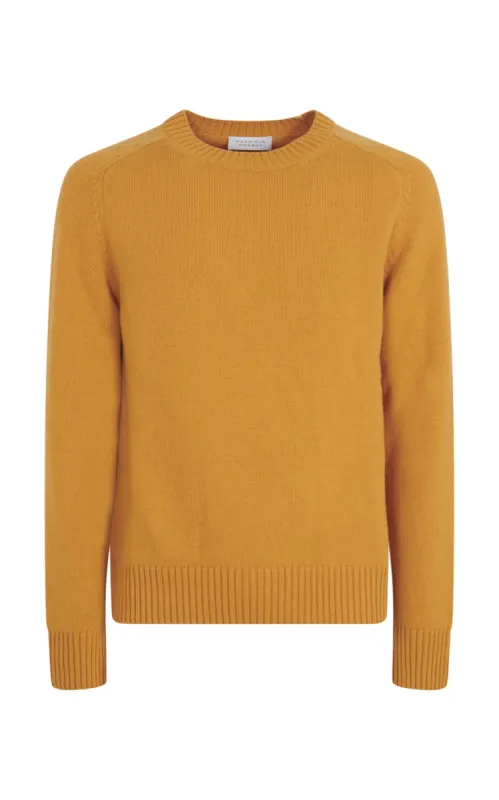 Daniel Knit Sweater in Golden Birch Cashmere sold by Gabriela Hearst