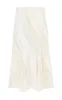 Elora Midi Skirt in Ivory Textured Linen Slub sold by Gabriela Hearst