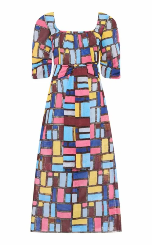 Payden Dress in Aurora Multi Silk sold by Gabriela Hearst