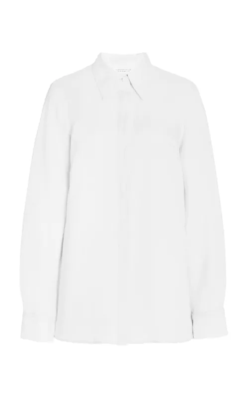 Cruz Shirt in White Sea Island Cotton sold by Gabriela Hearst