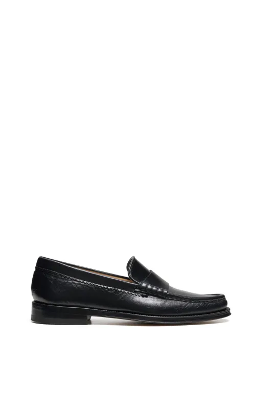 Seren Loafer in Black Nappa Leather sold by Gabriela Hearst