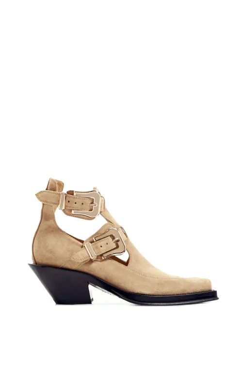 Camero Ankle Boot in Sand Suede sold by Gabriela Hearst