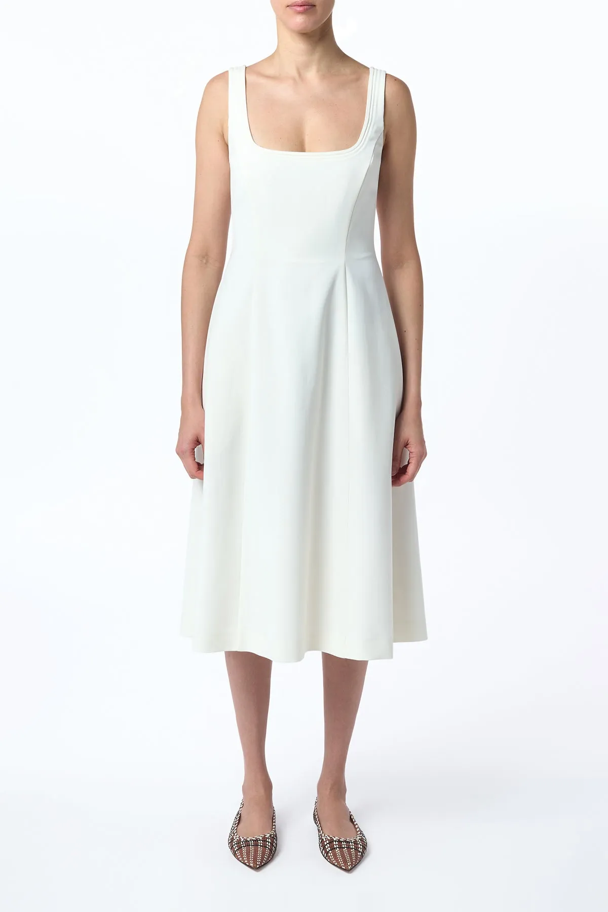 Adaline Midi Dress in Ivory Soft Wool sold by Gabriela Hearst product image thumbnail 2