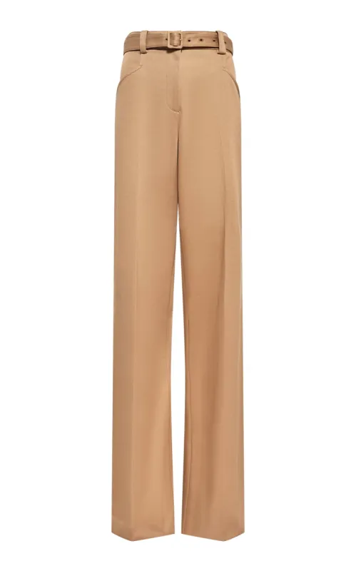 Norman Wide-leg Pant in Camel Sea Island Cotton Twill sold by Gabriela Hearst
