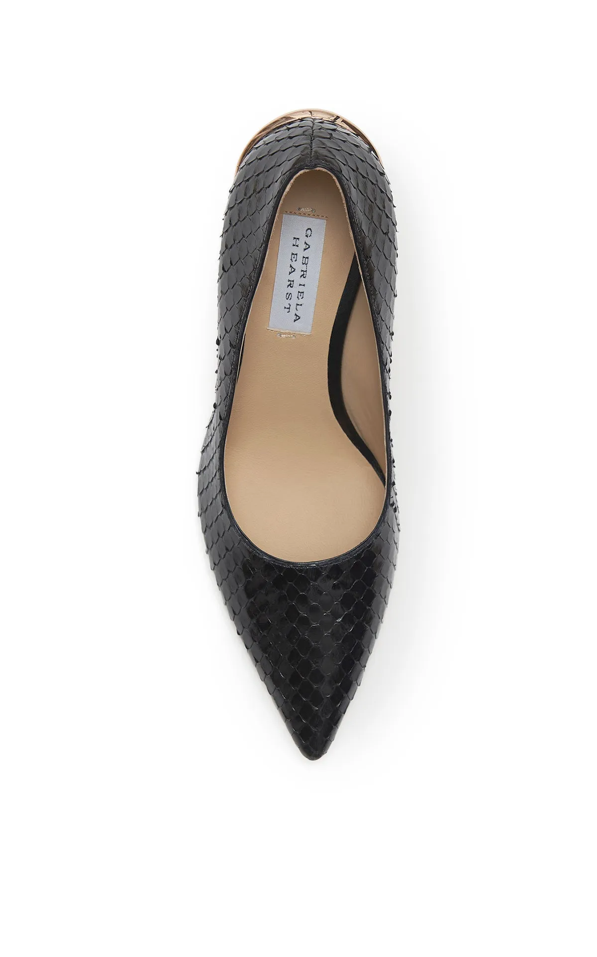 Edwina High Heel Stiletto Pump in Black Snakeskin sold by Gabriela Hearst product image thumbnail 5