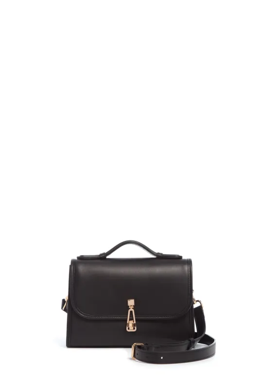Small Leonora Flap Bag in Black Leather sold by Gabriela Hearst