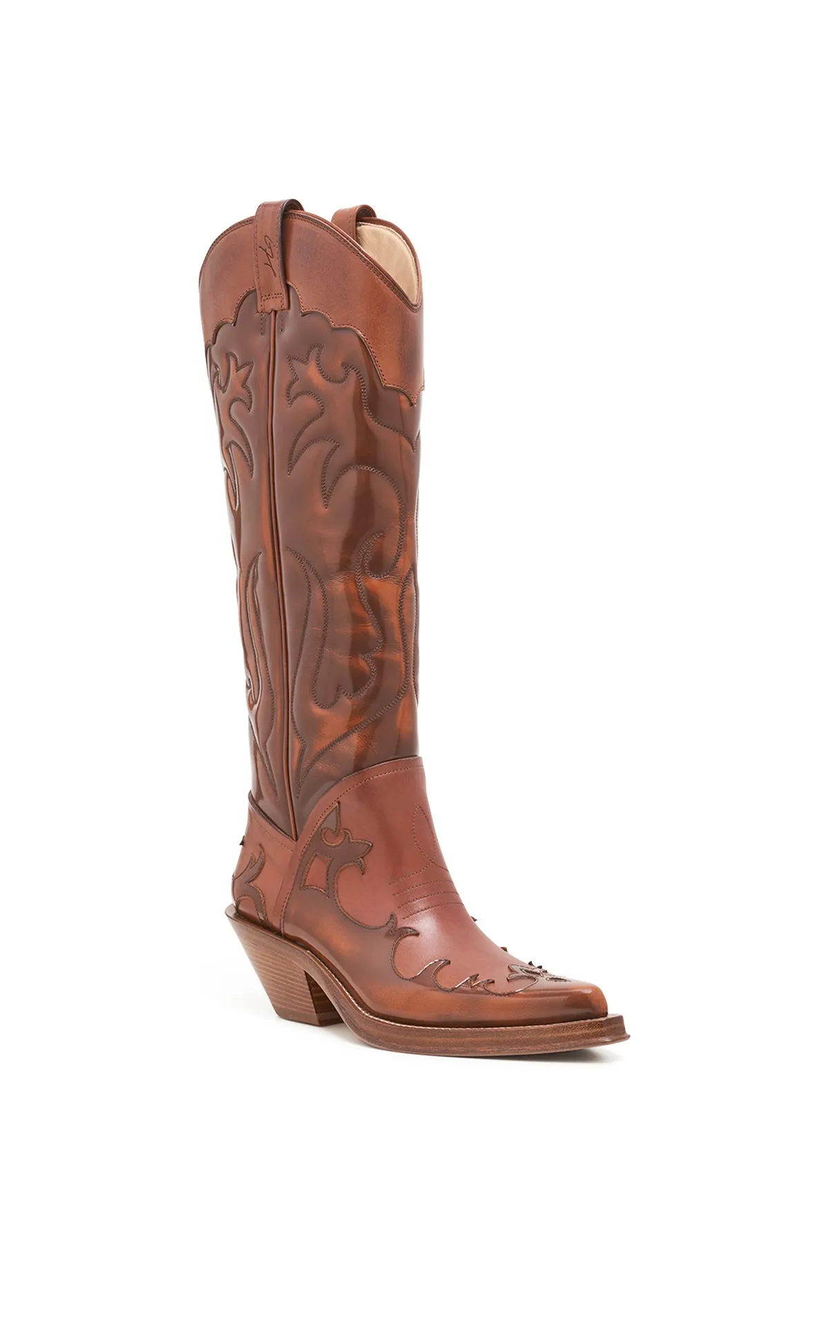 Capitana Cowboy Boot in Cognac Leather sold by Gabriela Hearst product image thumbnail 4