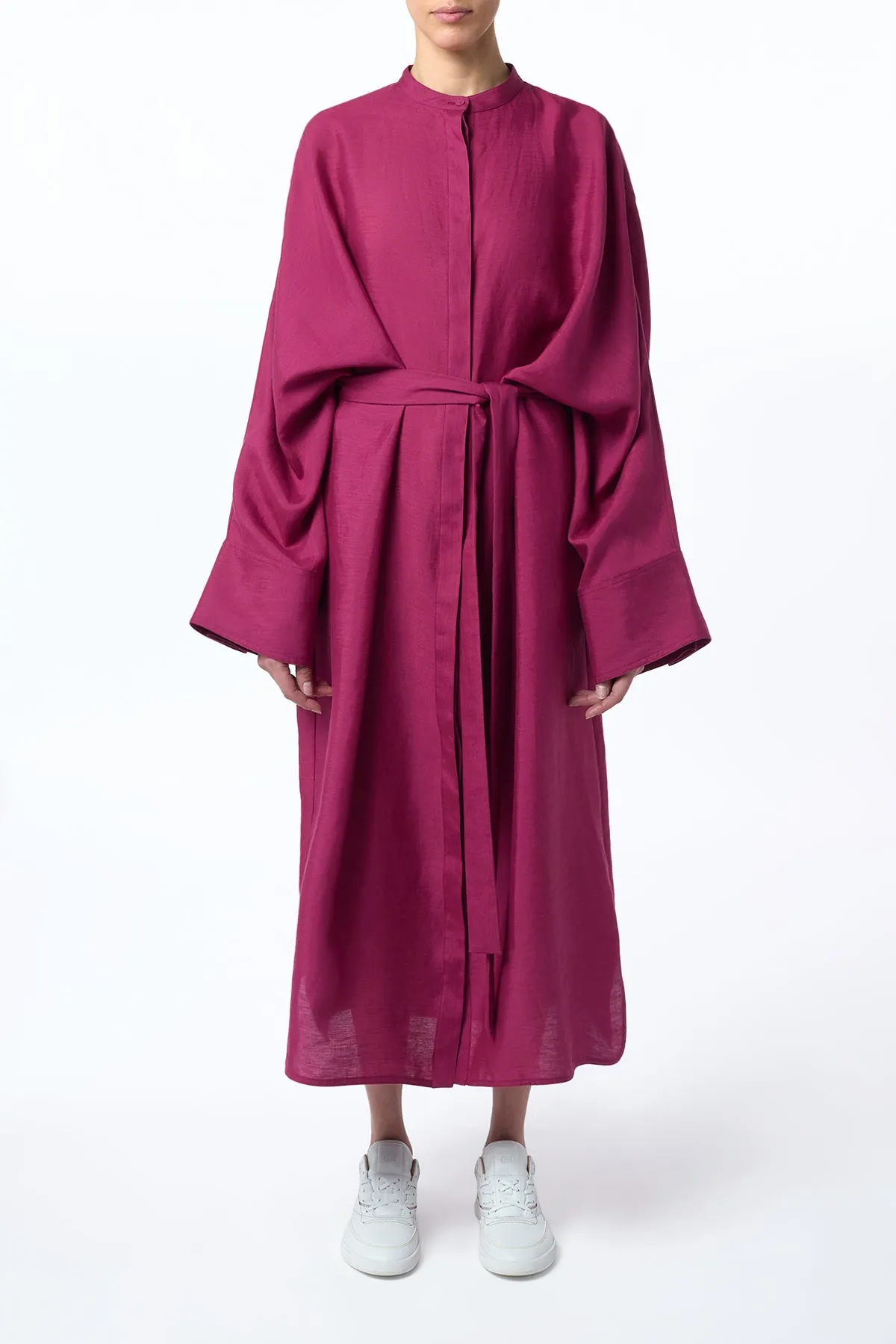 Tilda Dress in Raspberry Aloe Linen sold by Gabriela Hearst product image thumbnail 2