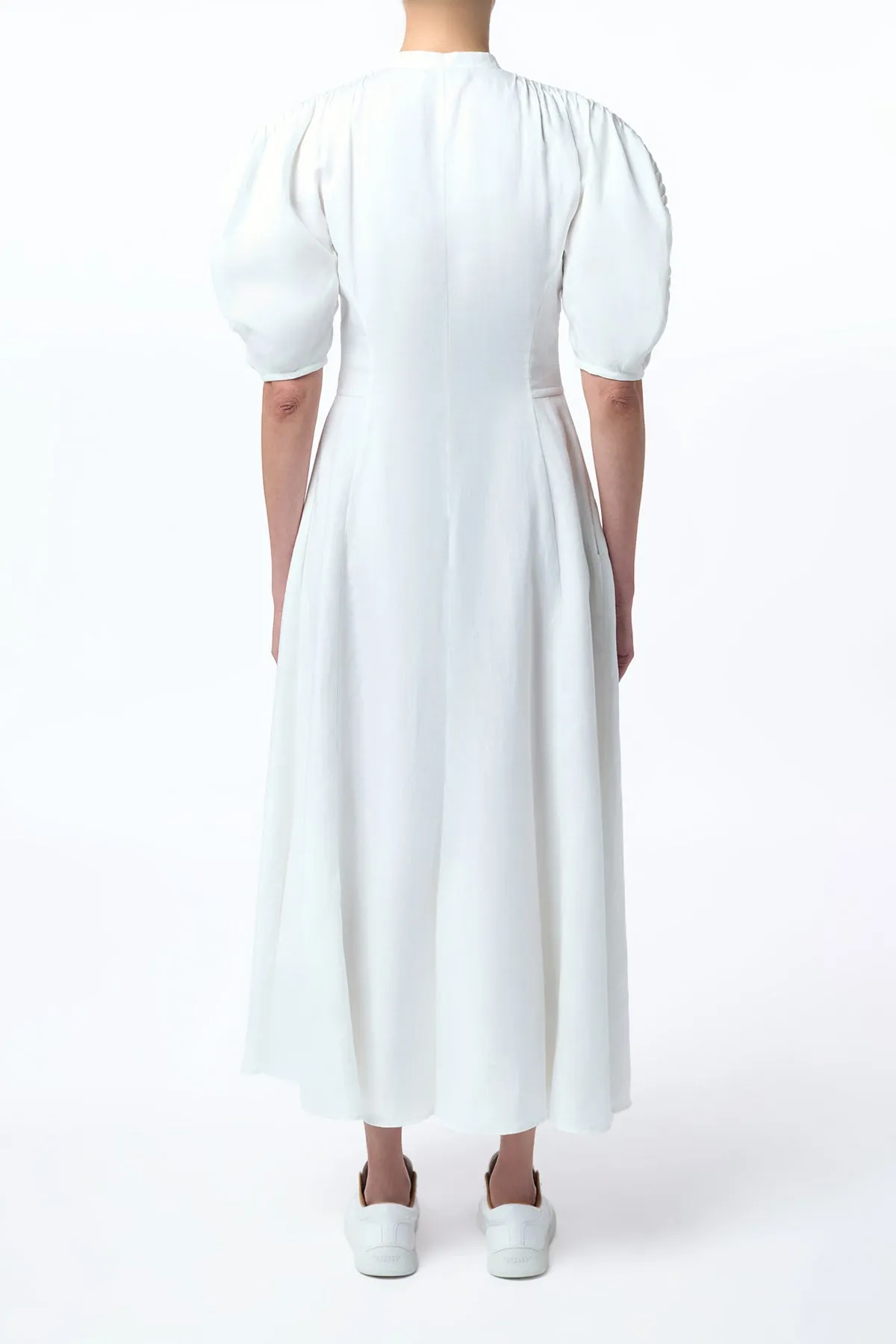 Arabella Shirt-Dress in White Aloe Linen sold by Gabriela Hearst product image thumbnail 4
