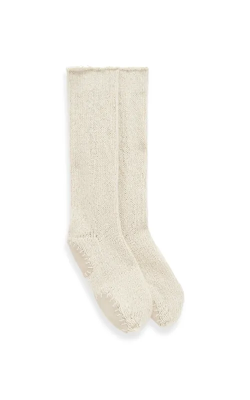 Oshun Knit Socks in Ivory Cashmere sold by Gabriela Hearst