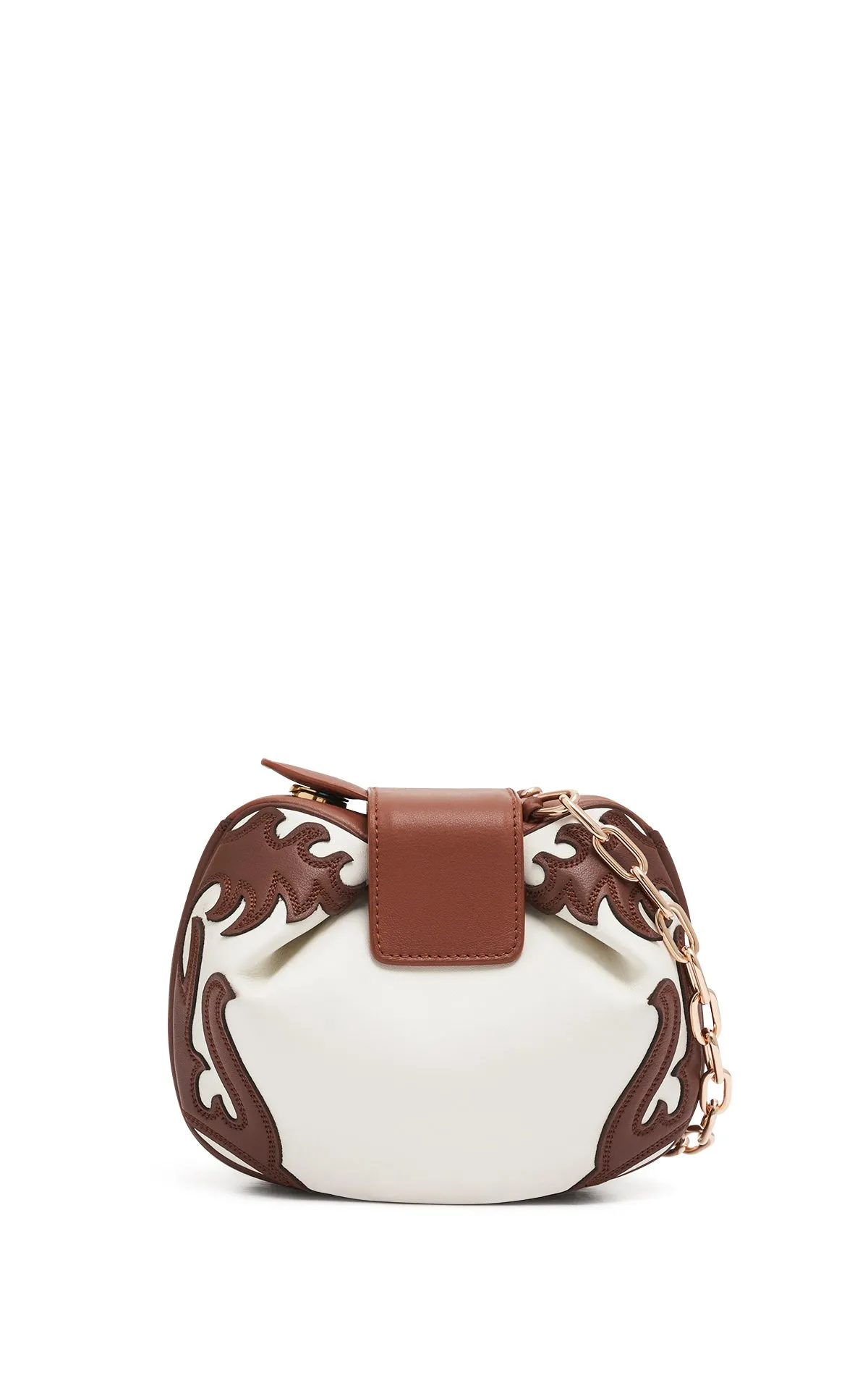 Soft Demi Western Clutch with Chain in Ivory Multi Nappa Leather sold by Gabriela Hearst product image thumbnail 2