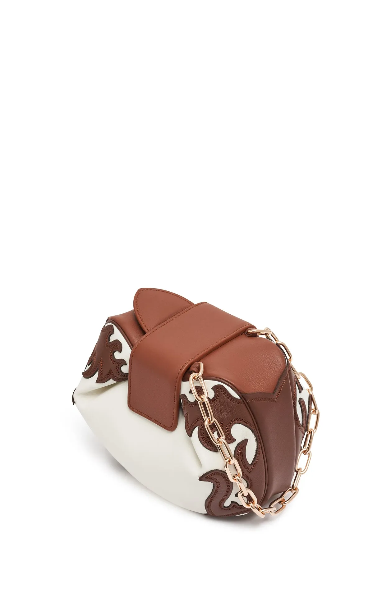 Soft Demi Western Clutch with Chain in Ivory Multi Nappa Leather sold by Gabriela Hearst product image thumbnail 3