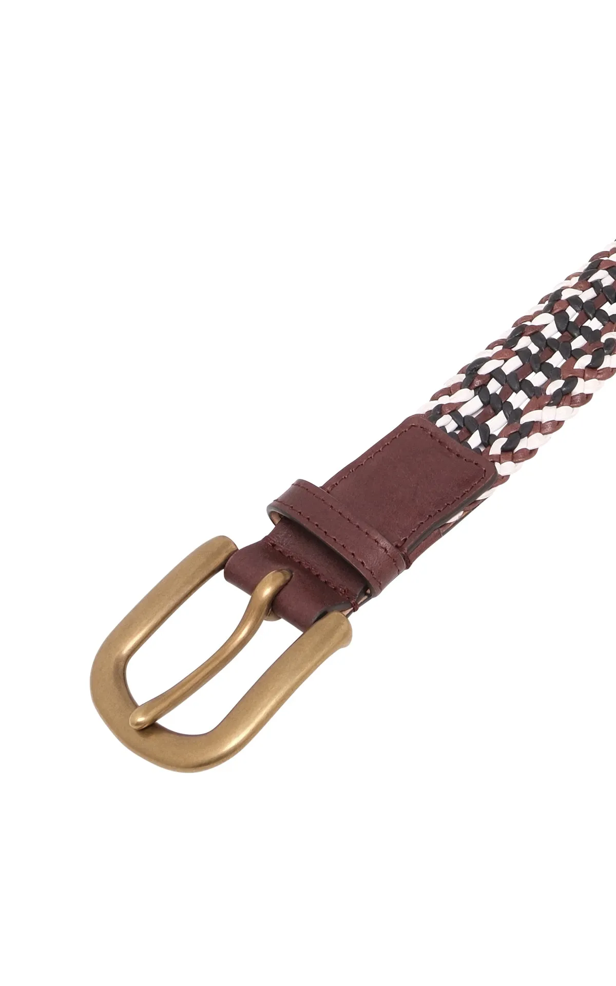 Sam Braided Belt in Chocolate Multi Leather sold by Gabriela Hearst product image thumbnail 3