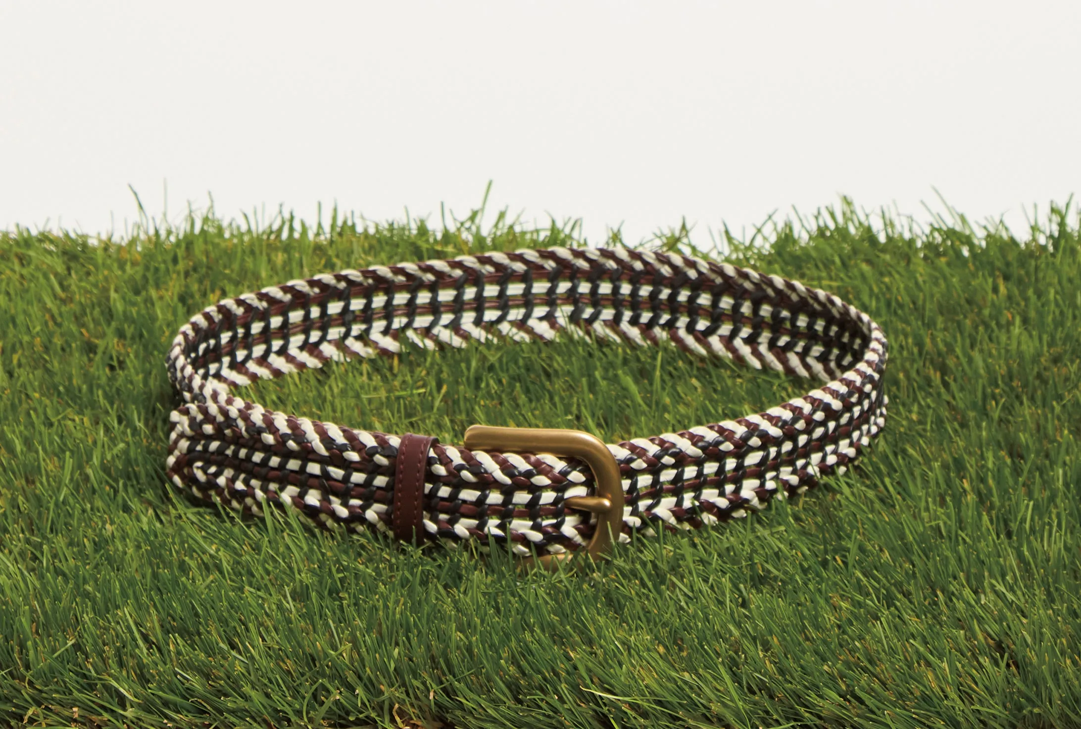 Sam Braided Belt in Chocolate Multi Leather sold by Gabriela Hearst product image thumbnail 4