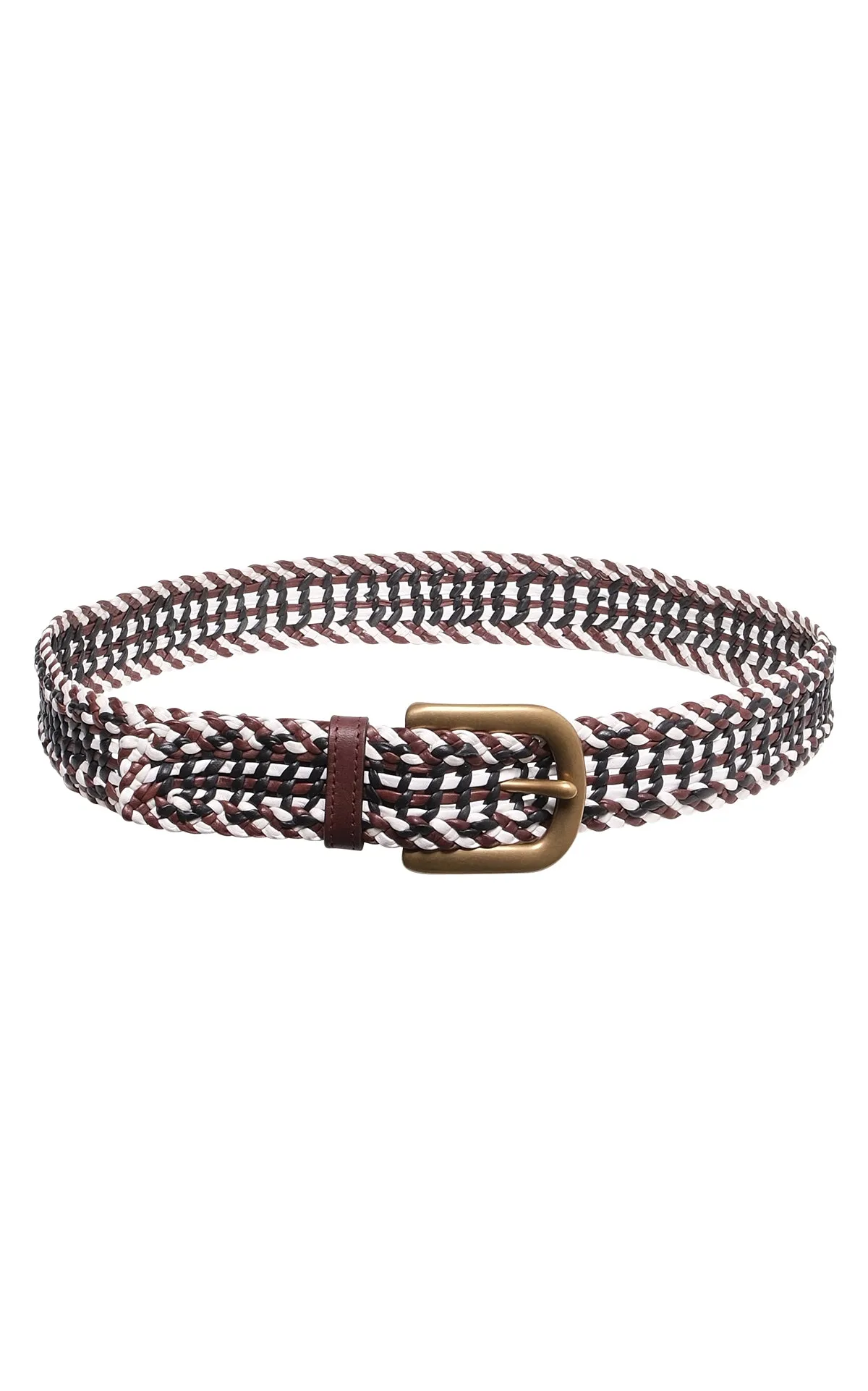 Sam Braided Belt in Chocolate Multi Leather sold by Gabriela Hearst