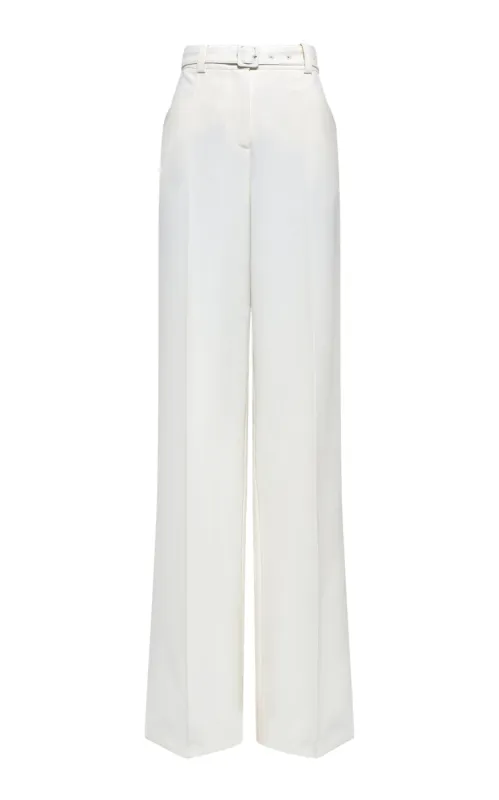 Norman Wide-Leg Pant in Ivory Recycled Virgin Wool sold by Gabriela Hearst